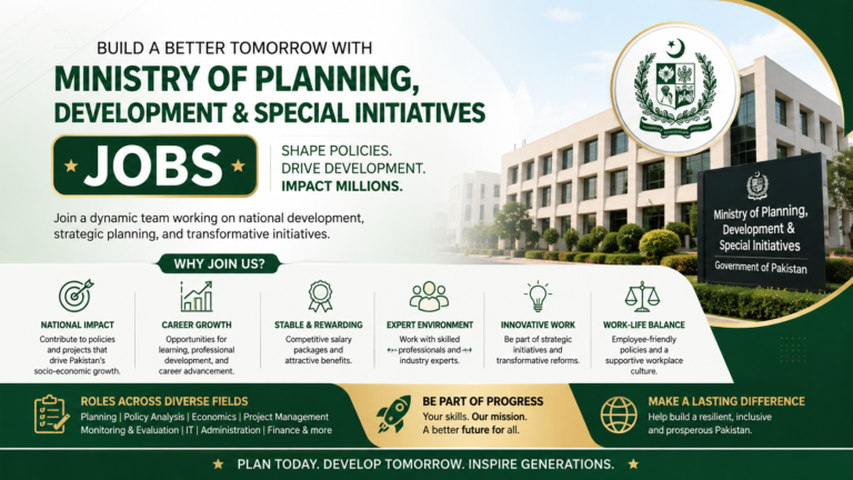 Ministry of Planning, Development & Special Initiatives Jobs